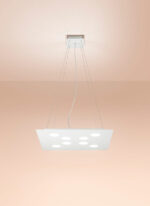 lampadario led a soffitto quadrata colore bianco