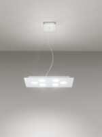 lampadario led a soffitto rettangolare colore bianco grande