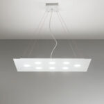 lampadario led a soffitto rettangolare colore bianco grande