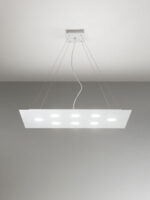 lampadario led a soffitto rettangolare colore bianco grande