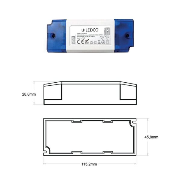 Ledco Trasformatore Led TR2424/CL2 24V Uso Interno - immagine 3