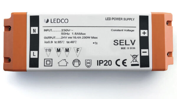 ALIMENTATORE LED 250w 24v CLASSE II LEDCO