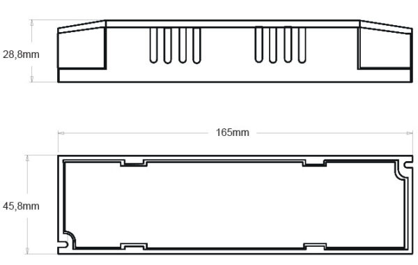disegno tecnico alimentatore led tr24250/cl2 ledco