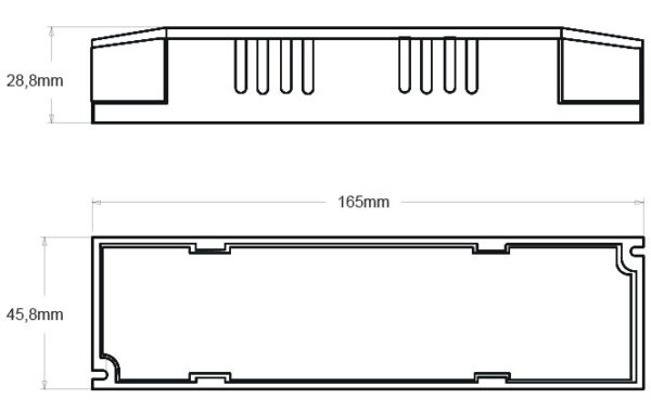 alimentatore ledco 24V 80W disegno tecnico