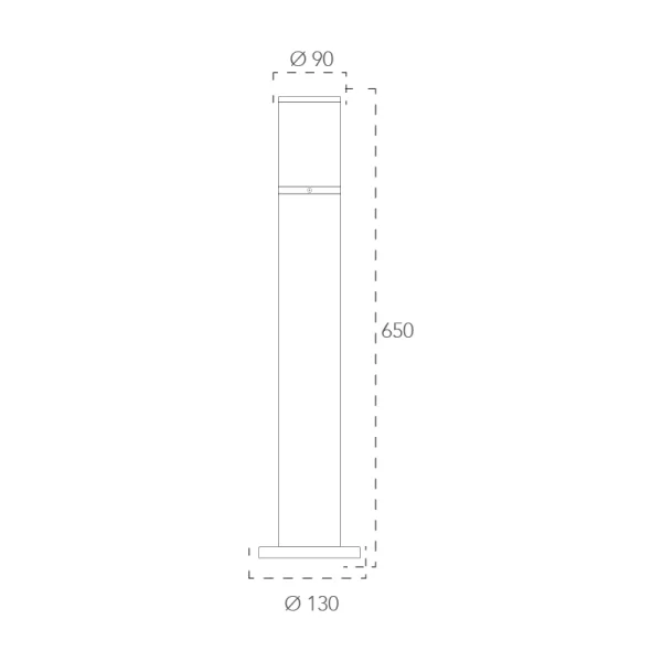 paletto led da giardino discovery intec