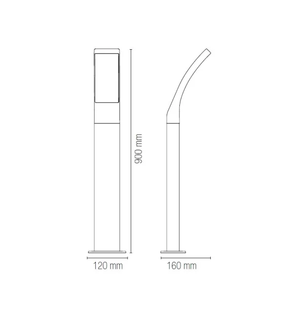 DIMENSIONI PALETTO SAIL LED INTEC