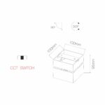 Faretto Proiettore LED orientabile Rubyc 14W 1205lm con switch 2700/3200/4000K 40° IP20 da soffitto o parete nero per interni - Beneito Faure - immagine 5