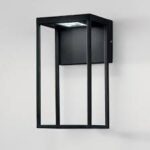 Applique LED GRIS da esterno in alluminio bianco o nero 12W IP54 3000/4000K 1390lm LED COB UGR<19 - Intec