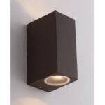 APPLIQUE LED QUBO INTEC MONO O BI EMISSIONE COLORE BIANCO NERO MARRONE