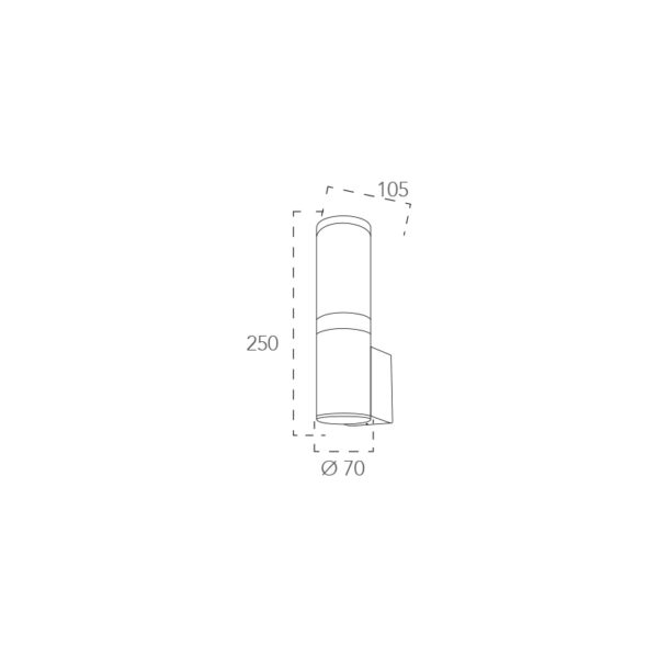 Applique LED DISCOVERY da esterno moderna in alluminio IP54 13W 1440lm - Intec - immagine 2