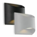 Intec Applique LED VEYRON da esterno in alluminio bianco o nero 2 X 3,5W IP54 3000/4000K 1100lm CRI>85 IK07 LED COB