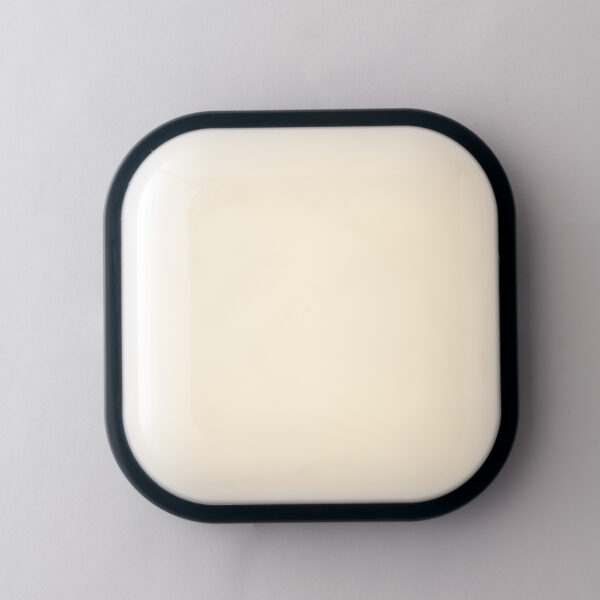 plafoniera led EVER quadrato antracite grande