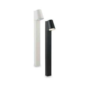 Paletto da giardino LED SINTESI in alluminio 6W 400lm IP44 Intec mm 120 x 625 h