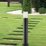 Paletto da giardino LED DISCOVERY HUB in alluminio con 2 prese schuko IP54 13W 1440lm mm 130 x 650h Intec - immagine 2