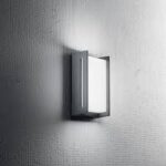 APPLIQUE A LED DA ESTERNO LED-W-COMPACT INTEC, BIDIFFUSIONE COLORE ANTRACITE