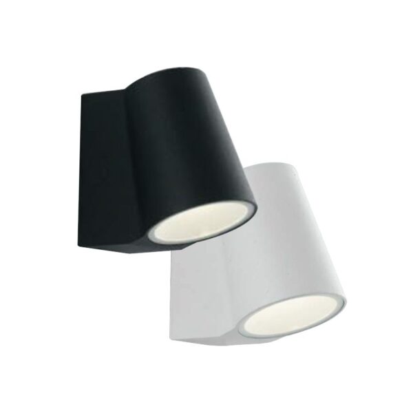 applique led da esterno sintesi intec bianco nero 6W 400lm