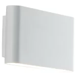 Applique LED GAMMA da esterno in alluminio goffrato bianco 2 X 5W IP54 3000/4000K 1100lm - Intec - immagine 2