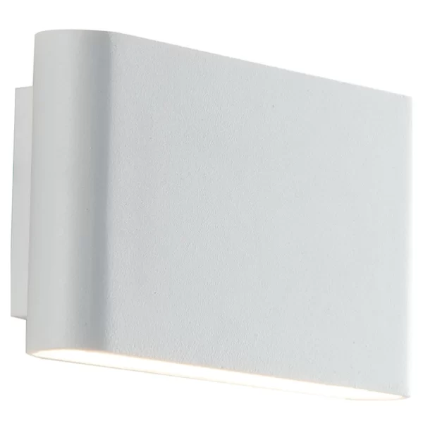 Applique LED GAMMA da esterno in alluminio goffrato bianco 2 X 5W IP54 3000/4000K 1100lm - Intec - immagine 2