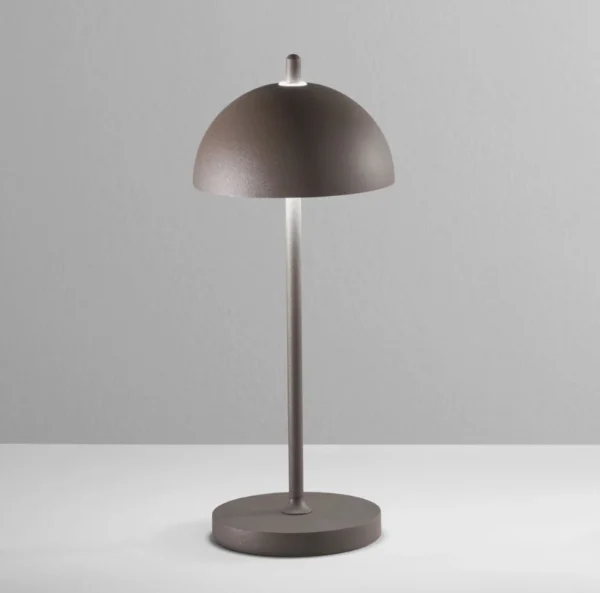 lampada da tavolo led party piccola lumetto intec corten