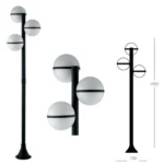 lampione led da giardino orbit intec