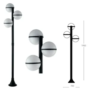 lampione led da giardino orbit intec