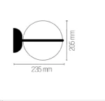 Applique Lanterna LED da esterno ORBIT in alluminio nero e acrilico 1xE27 max 60W Intec DIMENSIONI