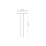 paletto-LED underwood-70-cm INTEC DIMENSIONI