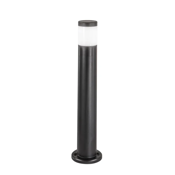 paletto led da giardino focus intec nero rotondo