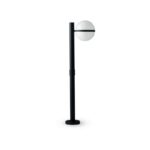 Paletto LED da giardino ORBIT 1xE27 max 60W IP44 in alluminio nero e acrilico mm 260x1000h Intec