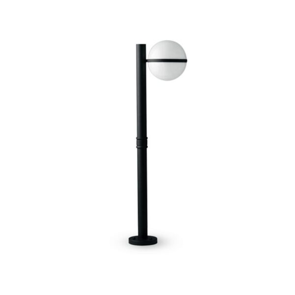 Paletto LED da giardino ORBIT 1xE27 max 60W IP44 in alluminio nero e acrilico mm 260x1000h Intec