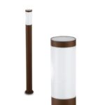 Paletto LED da giardino TOKYO in acciaio inox bronzo