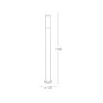 Paletto LED da giardino TOKYO in acciaio inox dimensioni 110cm