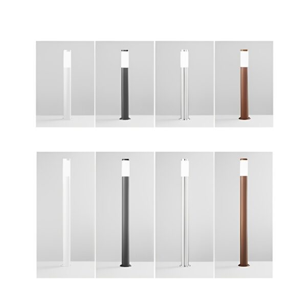 Paletto LED da giardino TOKYO in acciaio inox diffusore in policarbonato 1xE27 max 40W IP44 - Intec - immagine 1
