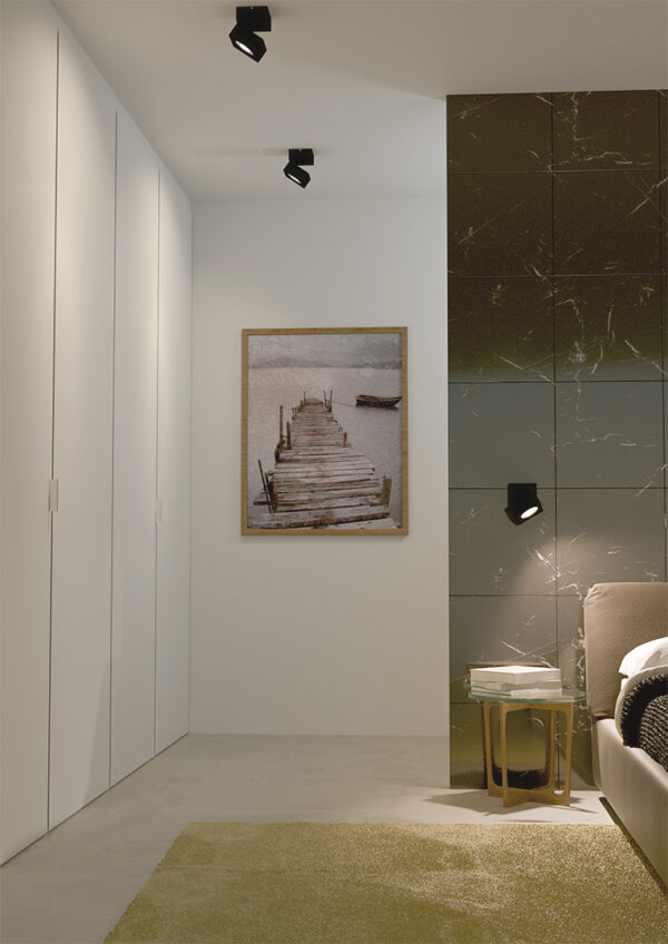 Faretto Proiettore LED orientabile Rubyc 14W 1205lm con switch 2700/3200/4000K 40° IP20 da soffitto o parete nero per interni - Beneito Faure - immagine 4