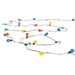 Stringa lampadine colorate E12 per esterno con cavo in PVC inclusiva di spina schuko e connettore modulabile - immagine 2