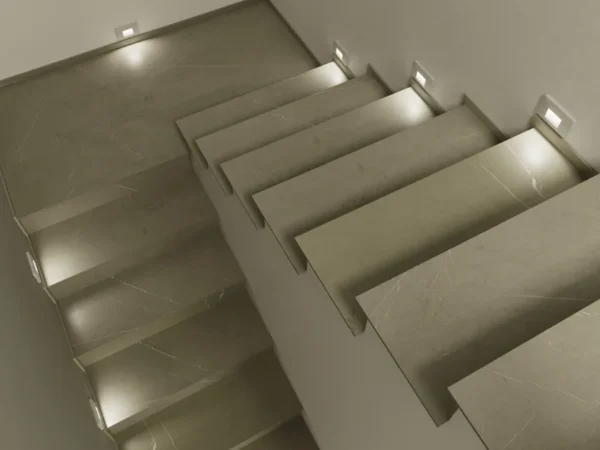 Segnapassi LED da incasso a parete BREEN 503 da esterno 3W 300lm IP65 in policarbonato rettangolare colore luce selezionabile - INTEC - immagine 3
