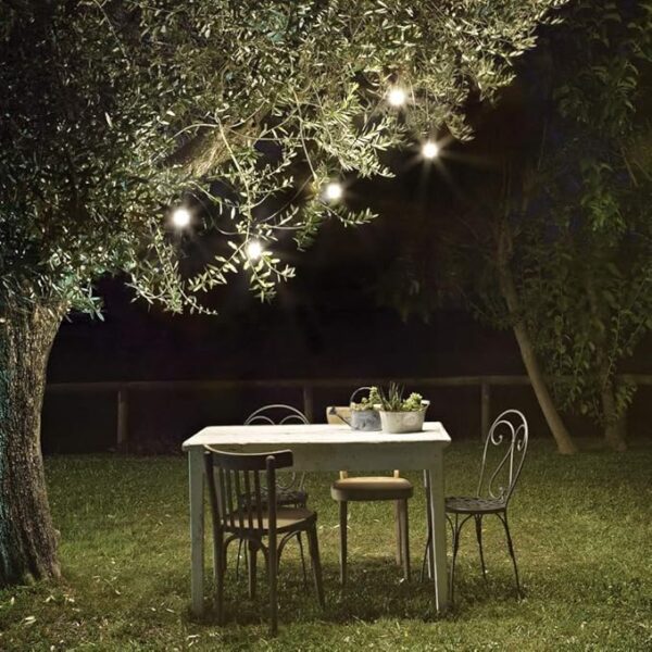 lampadario a sospensione ideal lux catena 5 luci fiesta bianco