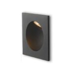 Segnapassi LED da incasso a parete ONYX da esterno 2W 4000K 420lm IP54 in alluminio bianco o nero forma quadrato - INTEC - immagine 3