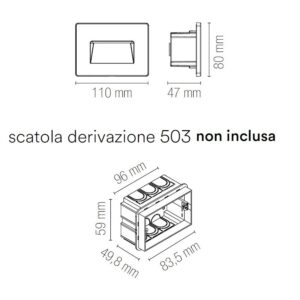 dimensioni segnapassi led stratos intec punto led