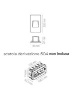 Mascherina per Segnapassi LED da incasso a parete STRATOS 504 da esterno 3W 360lm IP65 in alluminio colore luce selezionabile - INTEC - immagine 2