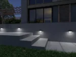 Segnapassi LED a parete SHELBY 170 da esterno 6W 670lm IP54 in alluminio antracite colore luce selezionabile - INTEC - immagine 2