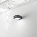 Applique LED solare TED da esterno 3W 300lm 4000K IP54 in alluminio antracite con sensore e pannello solare inclusi - INTEC - immagine 3