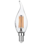 lampadina led e14 candela 4w 470lm intec punto led