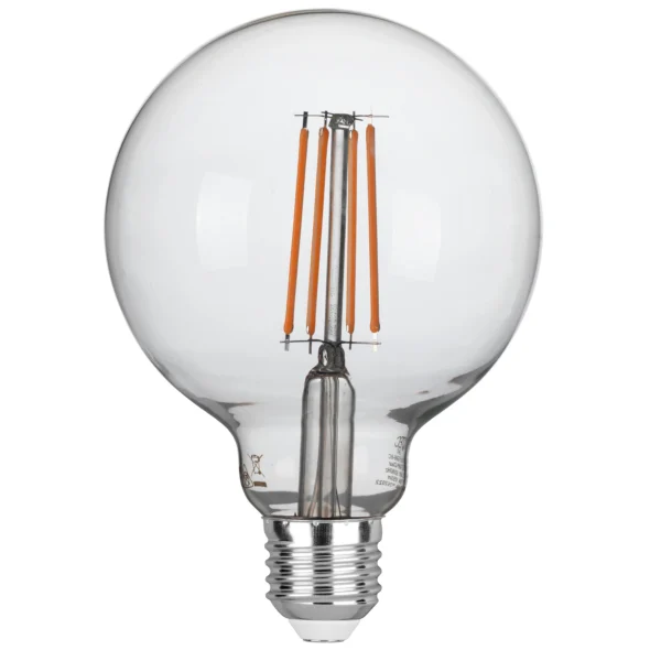 lampadina led filamento e27 8w globo 2700k 4000k 6500k intec punto led