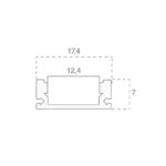 Profilo lineare in alluminio 2mt V-TAC - immagine 2