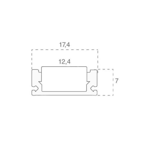 Profilo lineare in alluminio 2mt V-TAC - immagine 2