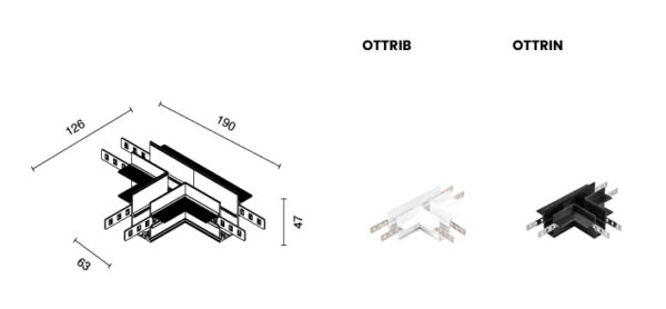 Connessione a T per binario Square ad incasso - immagine 2