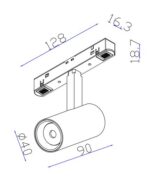 Faretto LED orientabile per binario Square 7W - immagine 2