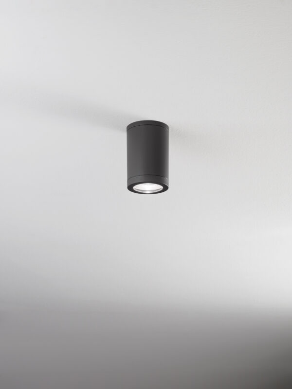 319.esea Plafone cilindrico diam.90 in PC/ABS per esterni 1XGU10 E-Sea Isyluce - immagine 1