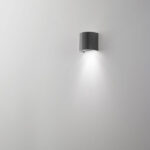 Applique curvo in PC/ABS per esterni 1XGU10 E-Sea Isyluce